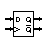 D simbol flip flopa